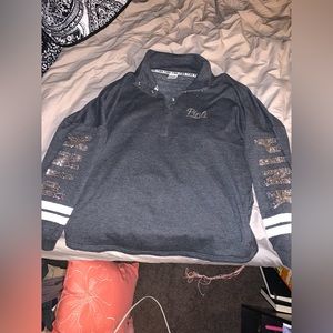 Pink quarter button up